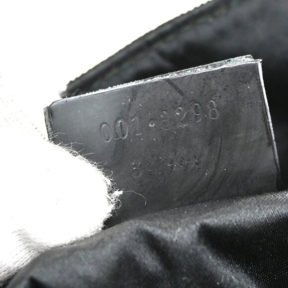 GUCCI Logo GG Pattern Hobo Shoulder Bag Nylon Leather Black SHW Italy - Picture 13 of 16